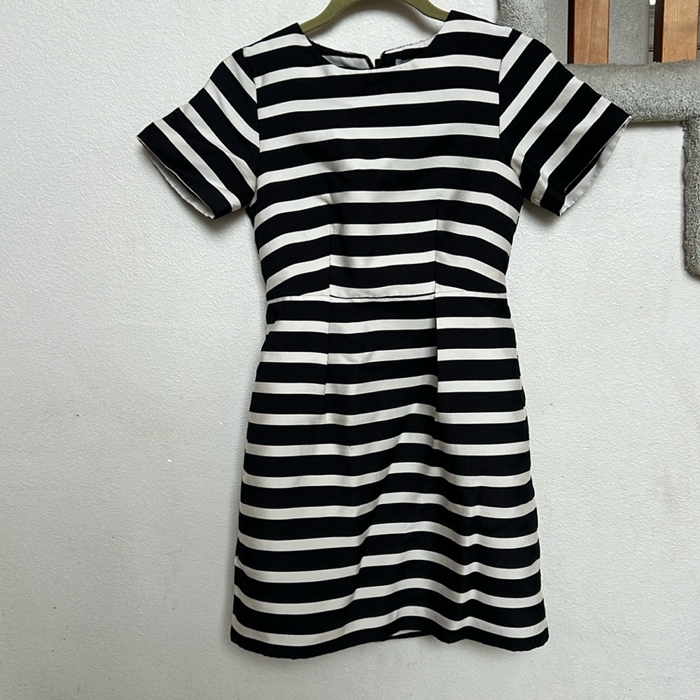 Black & white striped dress
